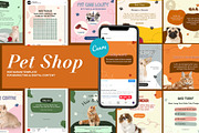 Pet Shop Instagram | CANVA Template, a Social Media Template by Azruca (Thumbnail 1 of 17)