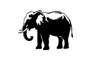 Elephant Vector Elements Bundle, an Animal Illustration by balal (Thumbnail 3 of 10)
