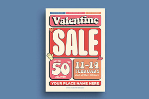Valentine Sale Flyer Template, a Flyer Template by megarez