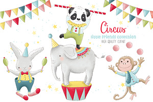 Animal Circus Carnival Clip Art