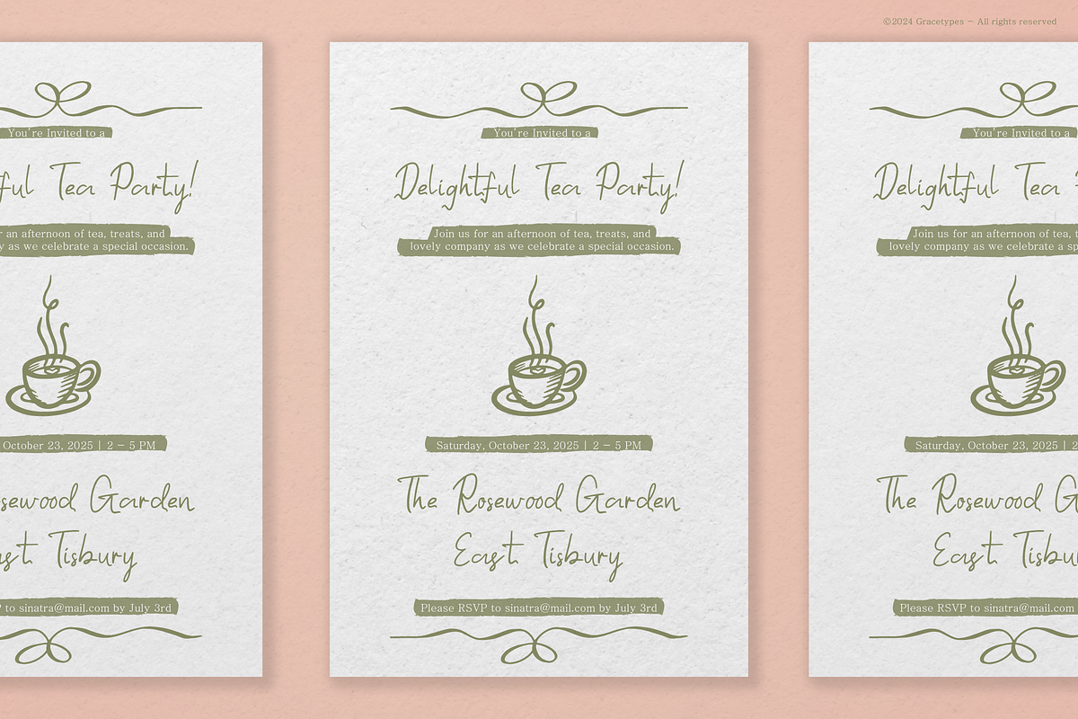 Sinatra Draw | Handwritten Font, a Handwritten Font by gracetype_studio (Photo 3 of 12)