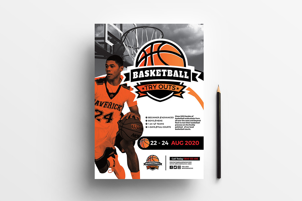 Basketball Templates Pack, a Flyer Template by BrandPacks (Photo 3 of 12)