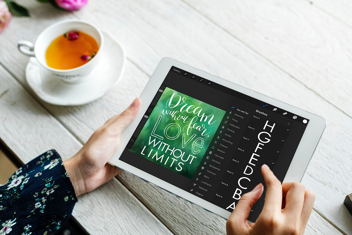 Procreate Sans Serif Type Kit 1 preview 4