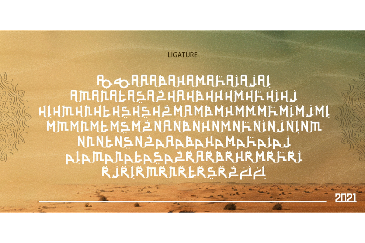 Aulian - Arabic Font, a Symbol Font by Saxofont (Photo 7 of 10)