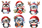 Christmas Funny Penguin Clipart, an Illustration by Designworld (Thumbnail 4 of 6)