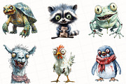 Funny Quirky Zombie Animals Clipart, an Illustration by OK Design (Thumbnail 2 of 5)