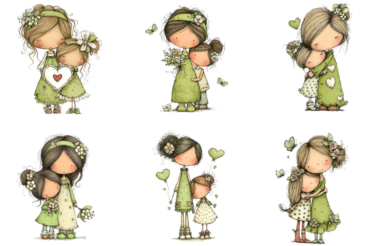 Whimsical Mother’s Day Clipart, a Seasonal Illustration by Designking (Photo 5 of 5)