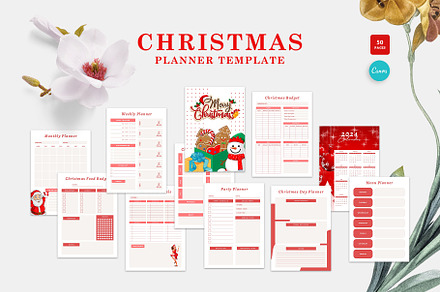 Ultimate Christmas Planner Bundle, a Stationery Template by MNT-Creator