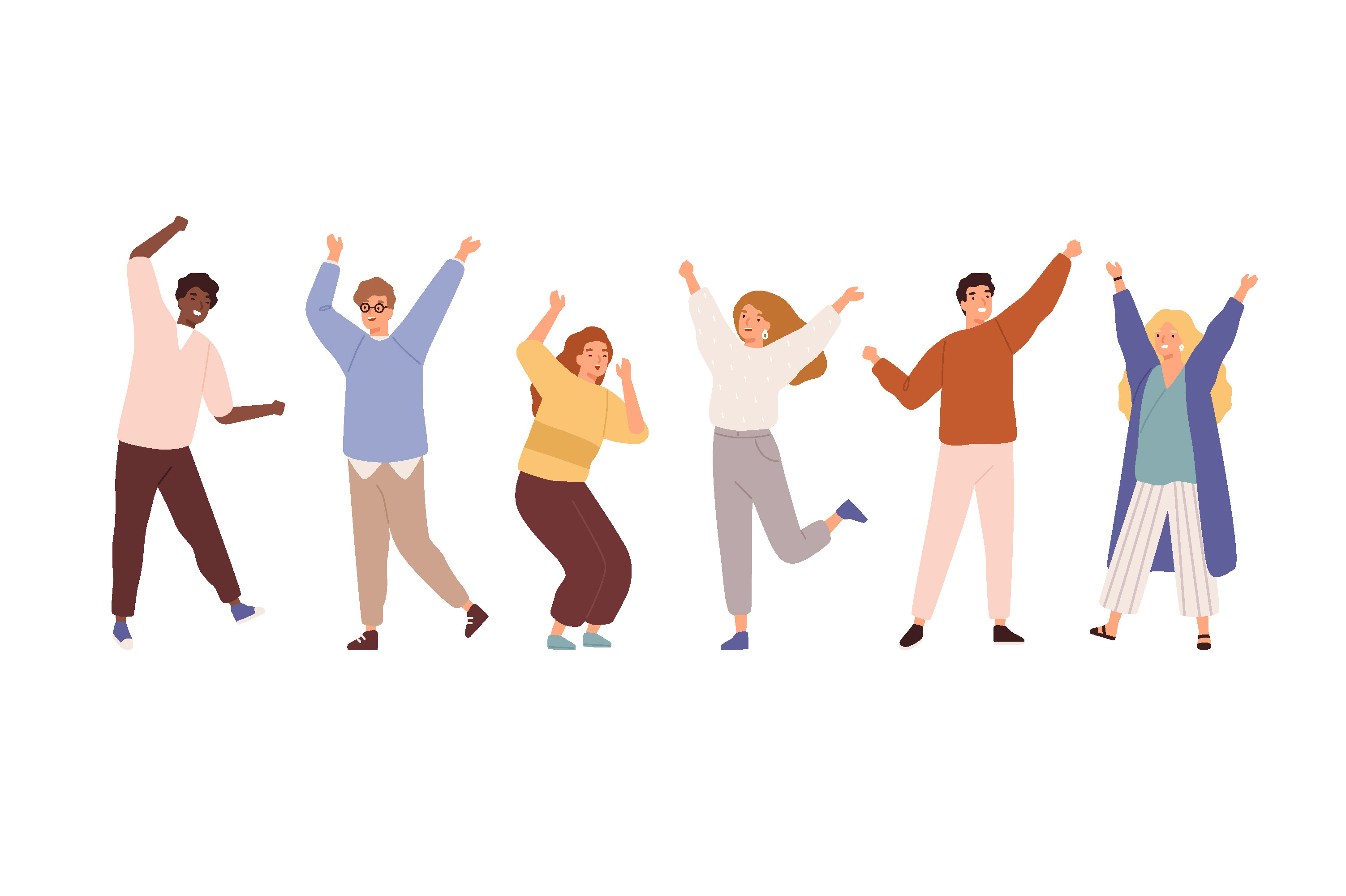 People celebrating success, a Person Illustration by Good Studio