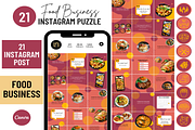 Red Food Instagram Puzzle Template, a Social Media Template by LushBury (Thumbnail 1 of 5)