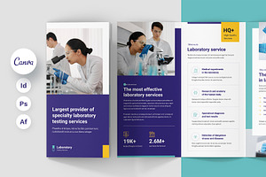 Laboratory Brochure Trifold Template, a Brochure Template by artbart