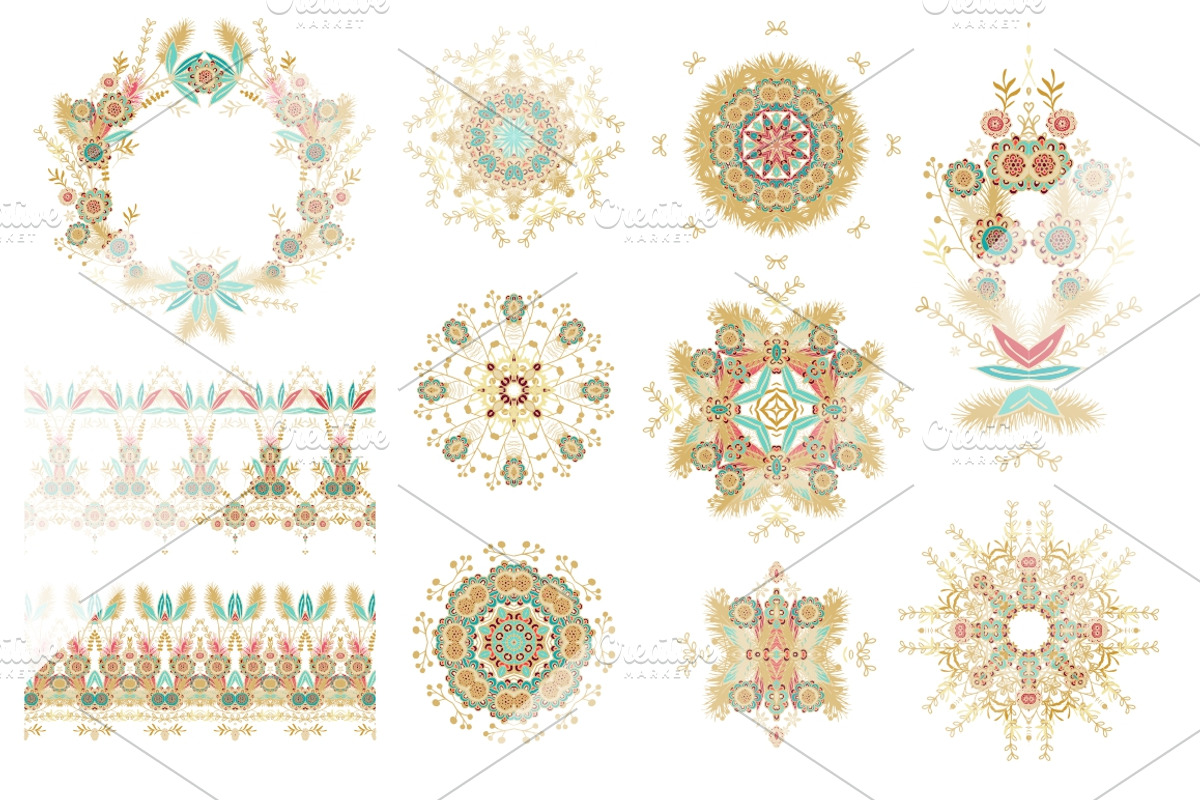 Floral frames, mandalas,patterns, a Decorative Illustration by Dainia (Photo 1 of 2)
