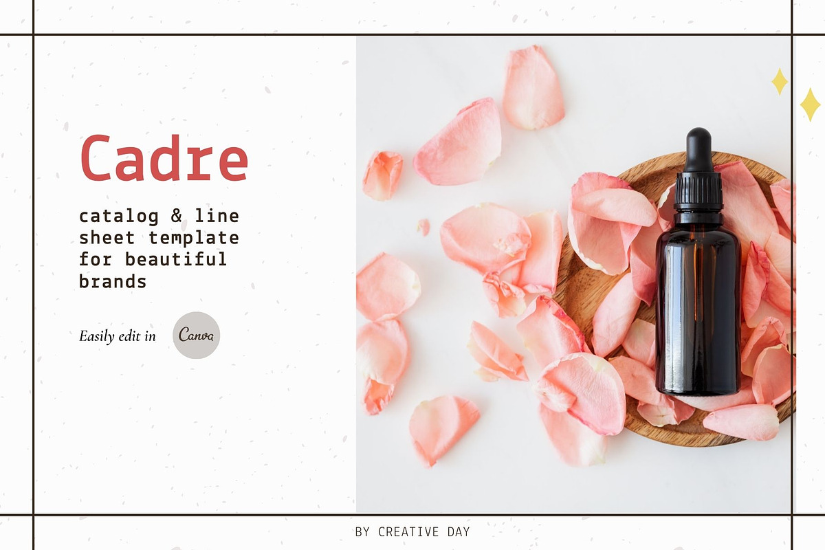 Cadre Chic Canva Catalog Template, a Presentation Template by Creative Day (Photo 1 of 6)