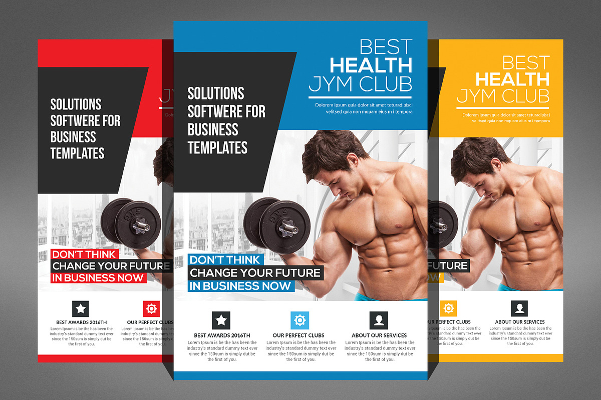 Fitness Flyers bundle, a Flyer Template by Graphic Templates (Photo 7 of 9)