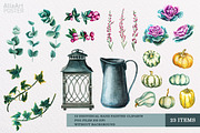 Thanksgiving clipart. Fall season, a Seasonal Illustration by Alla Art Poster (Thumbnail 2 of 7)