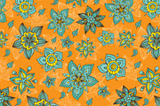 Vector doodle flowers patterns., a Pattern Graphic by Little A (Aigul) (Thumbnail 5 of 5)