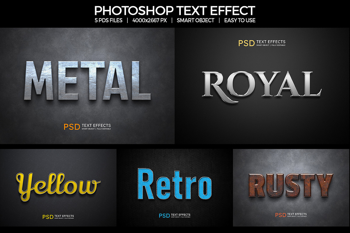 3D Metal Text Effects, a Layer Style Add-On by S_design