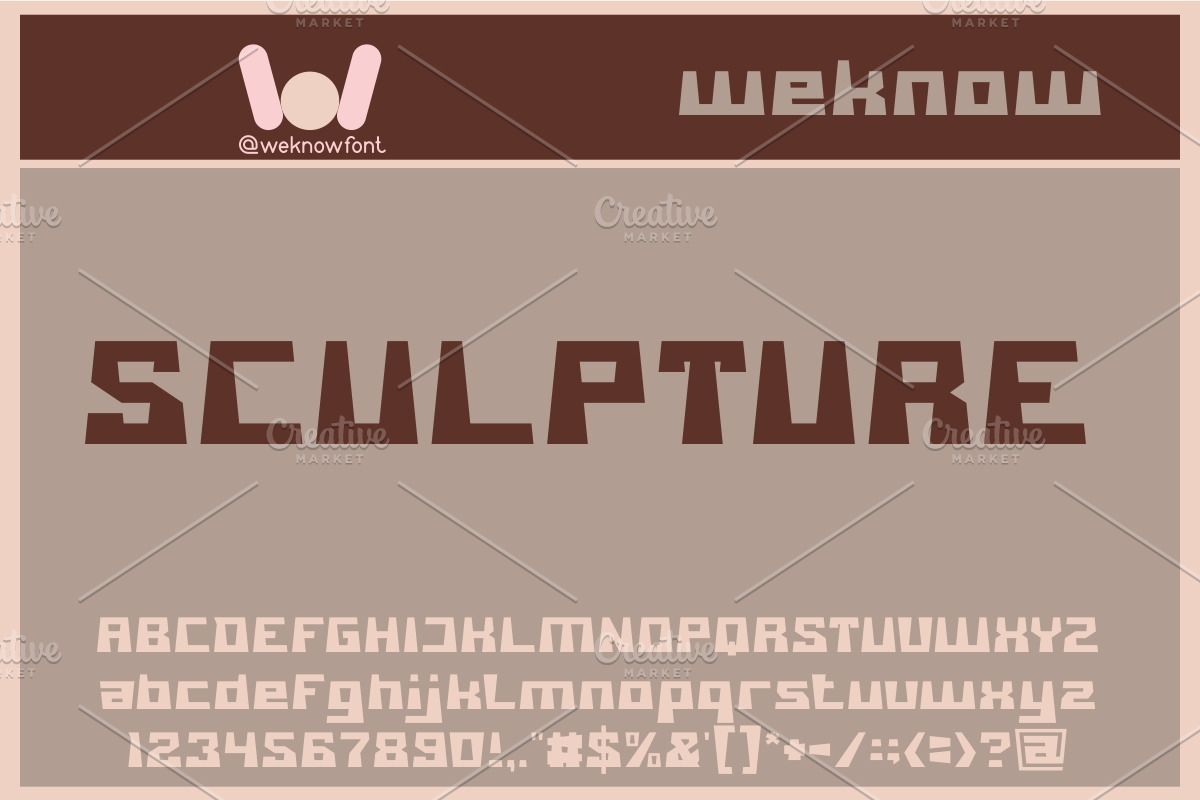 Sculpture font, a Font by weknow (Photo 1 of 5)