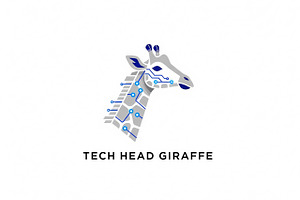 Tech Head Giraffe, a Branding & Logo Template by Logocreative