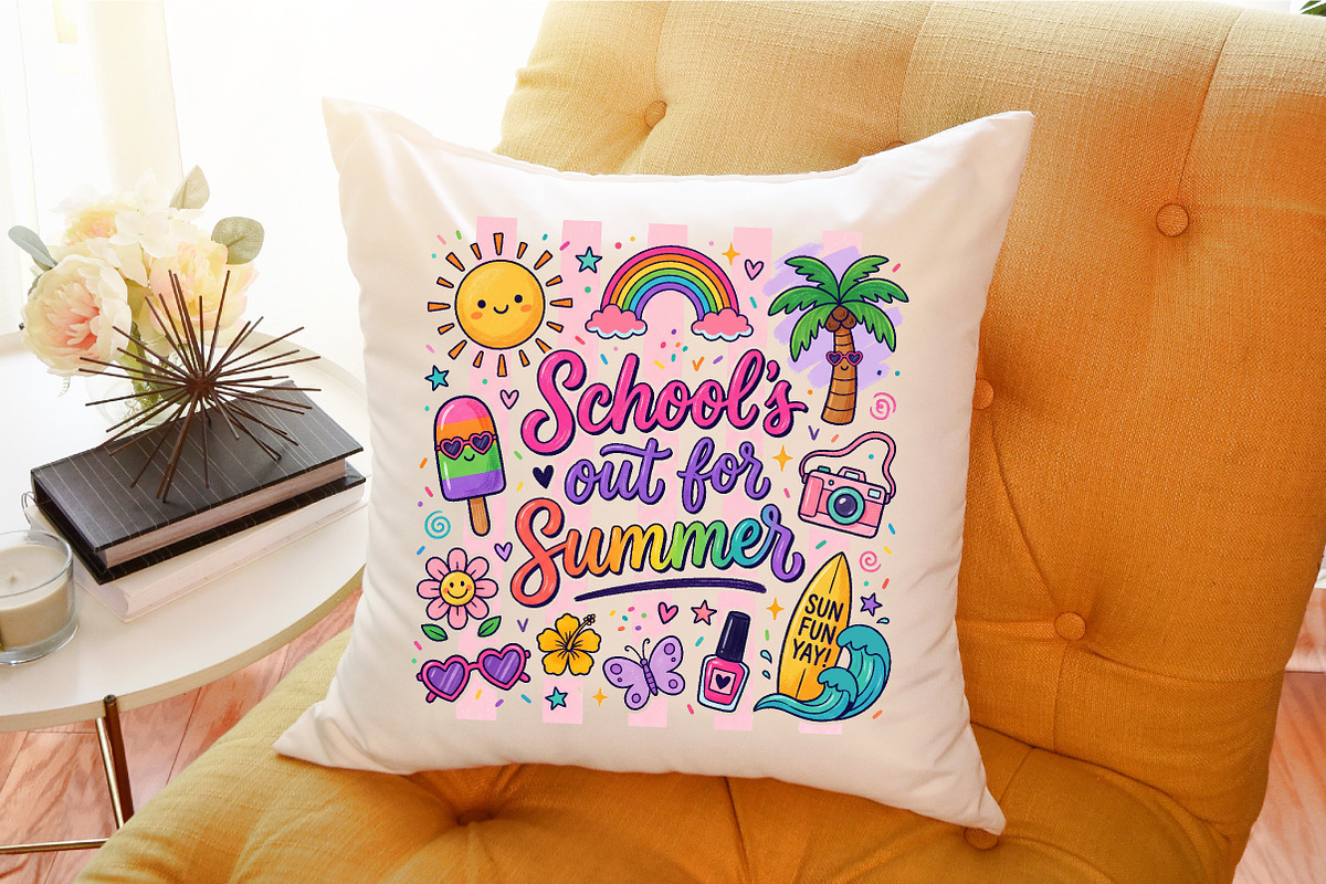 School out Summer Cute Doodle PNG, a Work Illustration by Sublimation Artist (Photo 9 of 9)