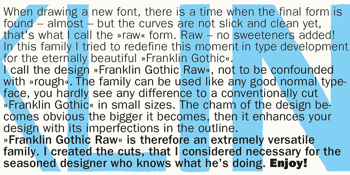 Franklin Gothic Raw, a Sans Serif Font by Wiescher-Design (Photo 5 of 6)