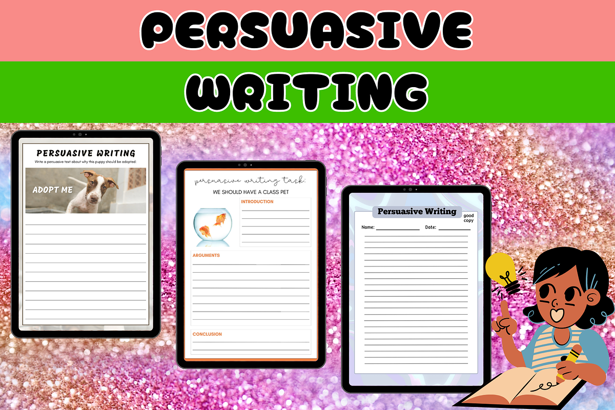 Persuasive writing prompts organizer, a Templates & Theme by Premium Digital Templates (Photo 1 of 3)