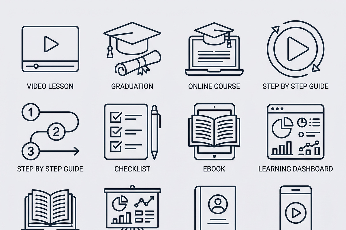 Bundle Online Learning Outline Icons, an Outline Icon by adenpinkstore (Photo 20 of 23)