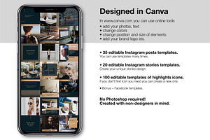 Dark CANVA Instagram Template N69