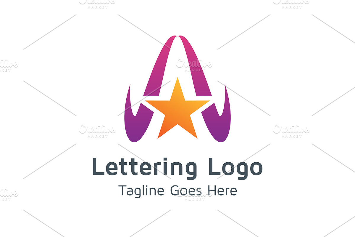 20 Logo Lettering A Template Bundle, a Branding & Logo Template by Acongraphic (Photo 20 of 21)