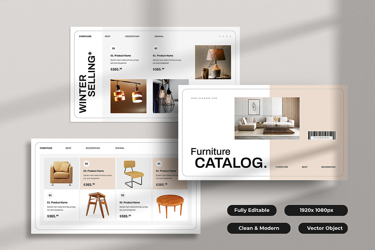Minimal Furniture Catalog Template, a Presentation Template by Spark_Creative (Photo 3 of 6)