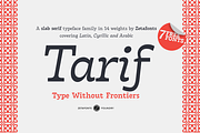 Tarif - 21 fonts, a Slab Serif Font by Zetafonts (Thumbnail 1 of 13)