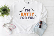 I’m Batty for You Halloween PNG, an Illustration by Craft Nest (Thumbnail 3 of 6)