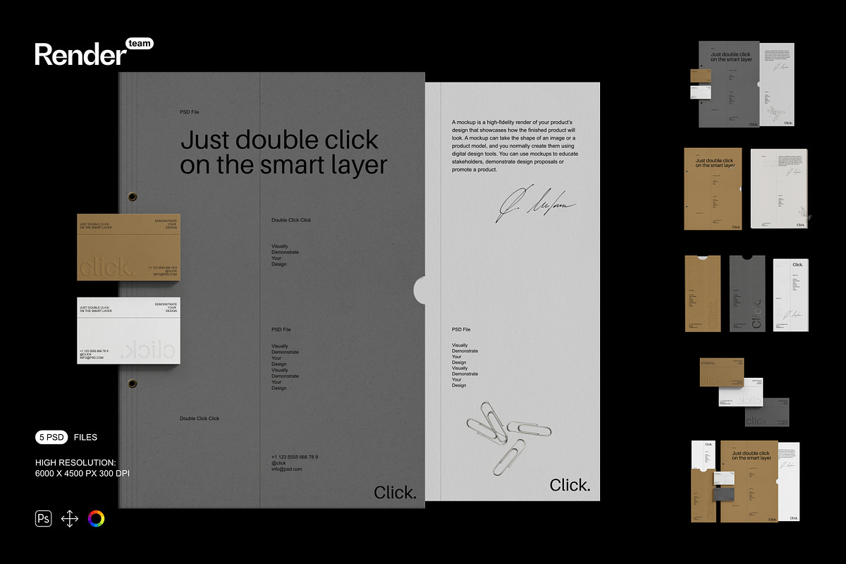 Brand Identity Mockup Set, a Product Mockup by Renderteam (Photo 1 of 12)