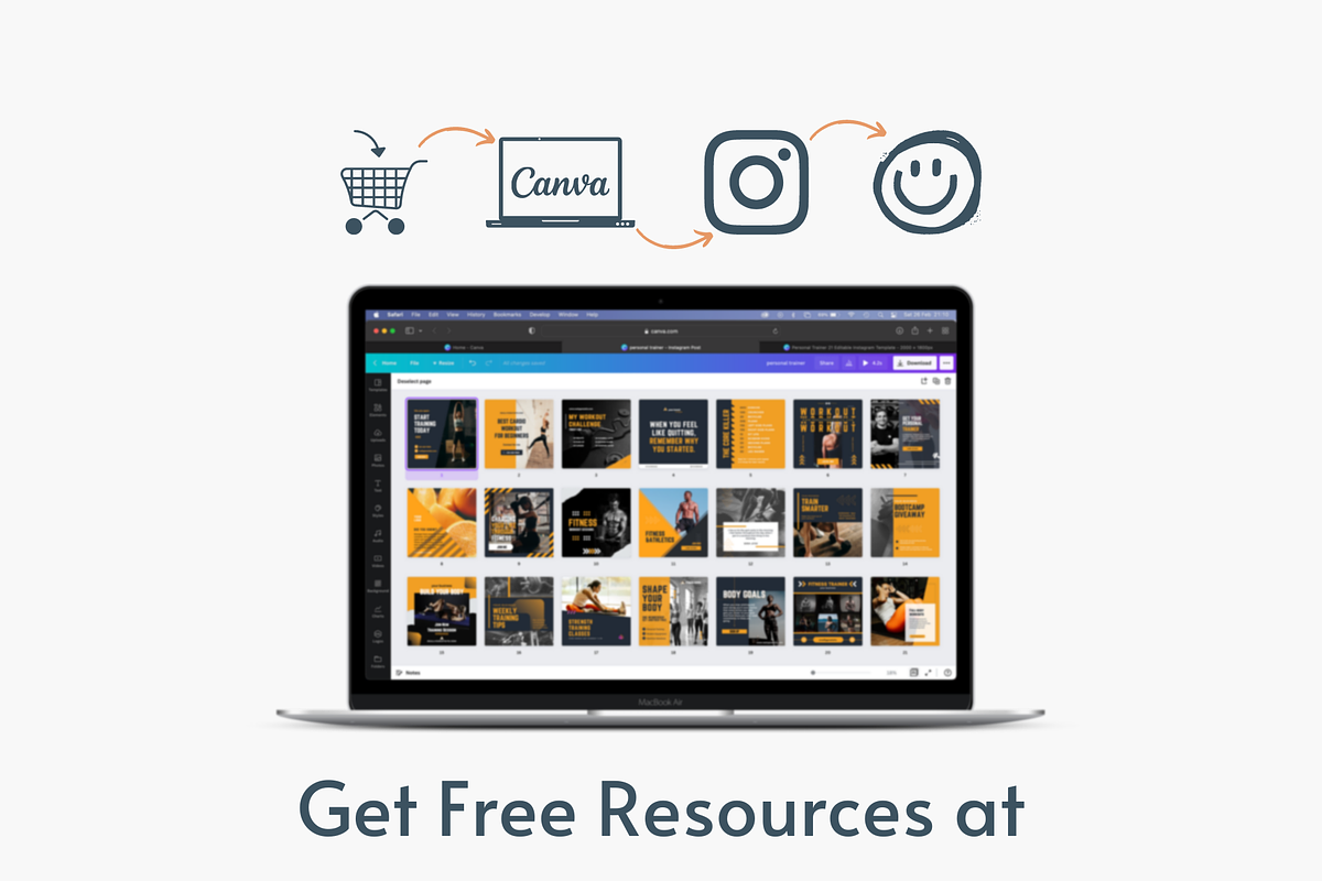 Social Media Templates for Fitness, a Social Media Template by SmallMakersContent (Photo 4 of 5)