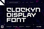 Clockyn - Futuristic & Bold Expanded, a Sans Serif Font by Typia Nesia (Thumbnail 1 of 11)