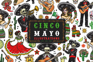 Cinco de Mayo illustrations