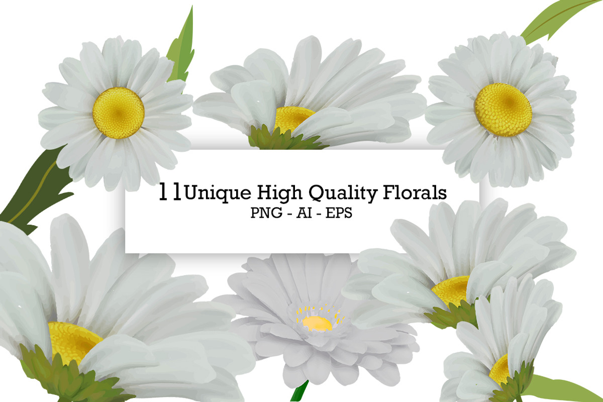 Handmade Vanilla Daisy Pattern, a Pattern Graphic by Design Unique (Photo 4 of 7)