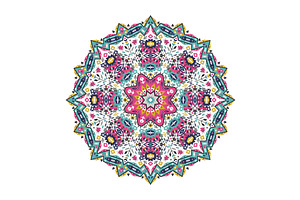 Decorative Round Aztec Pattern