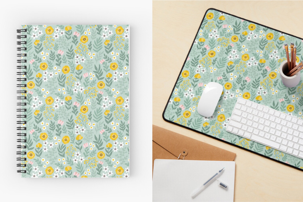 Boho Floral Seamless Pattern, a Pattern Graphic by Viaireshop (Photo 2 of 4)