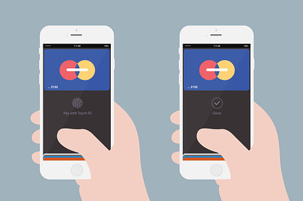 Apple Pay Flat Illustration