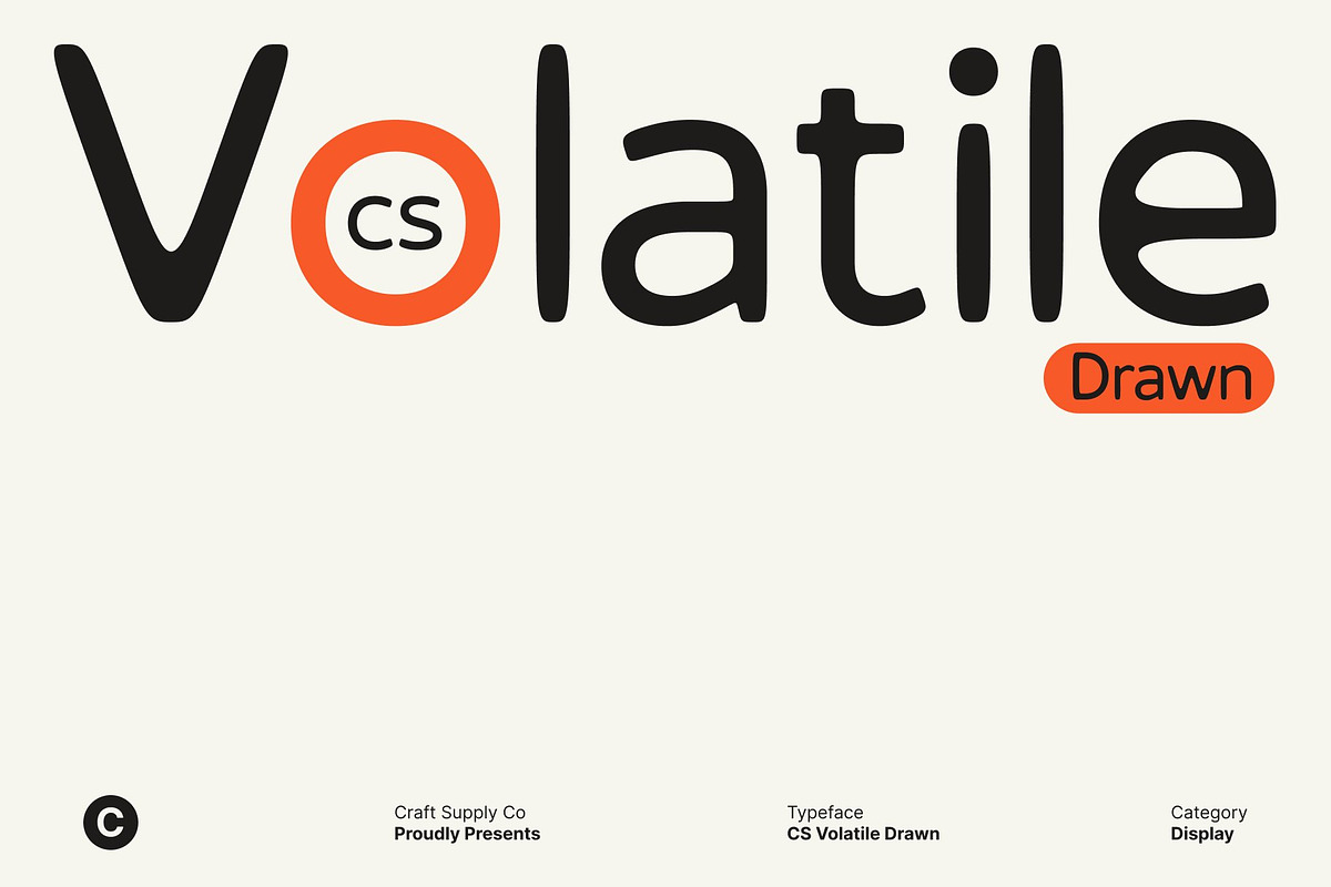 CS Volatile Drawn, a Sans Serif Font by Craft Supply Co. (Photo 1 of 8)