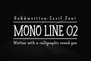 60% discount Mono Line 02 serif font, a Slab Serif Font by zao4nik (Thumbnail 1 of 4)
