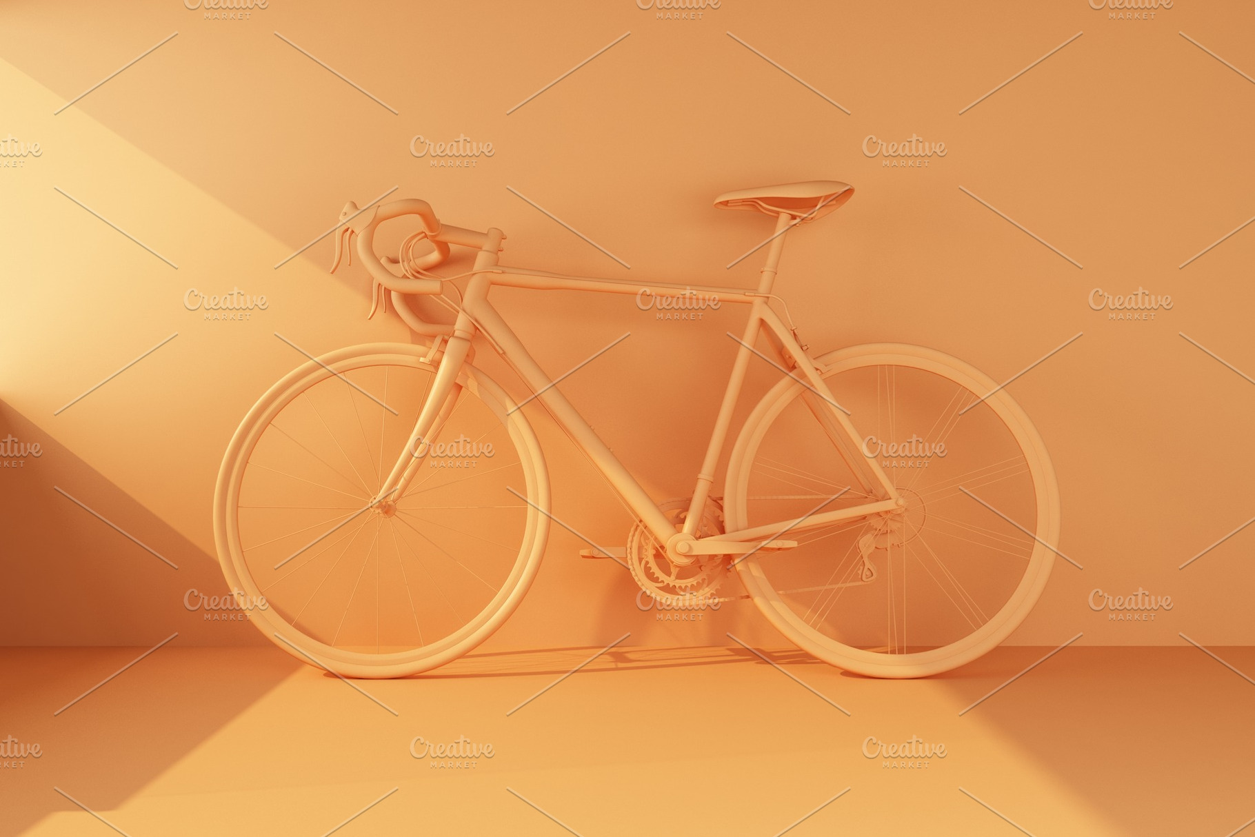 orange bike, a Transportation Photo by digibox