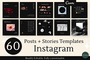 Dark Editorial Social Media Kit, a Social Media Template by Clairee Design Studio (Thumbnail 1 of 7)
