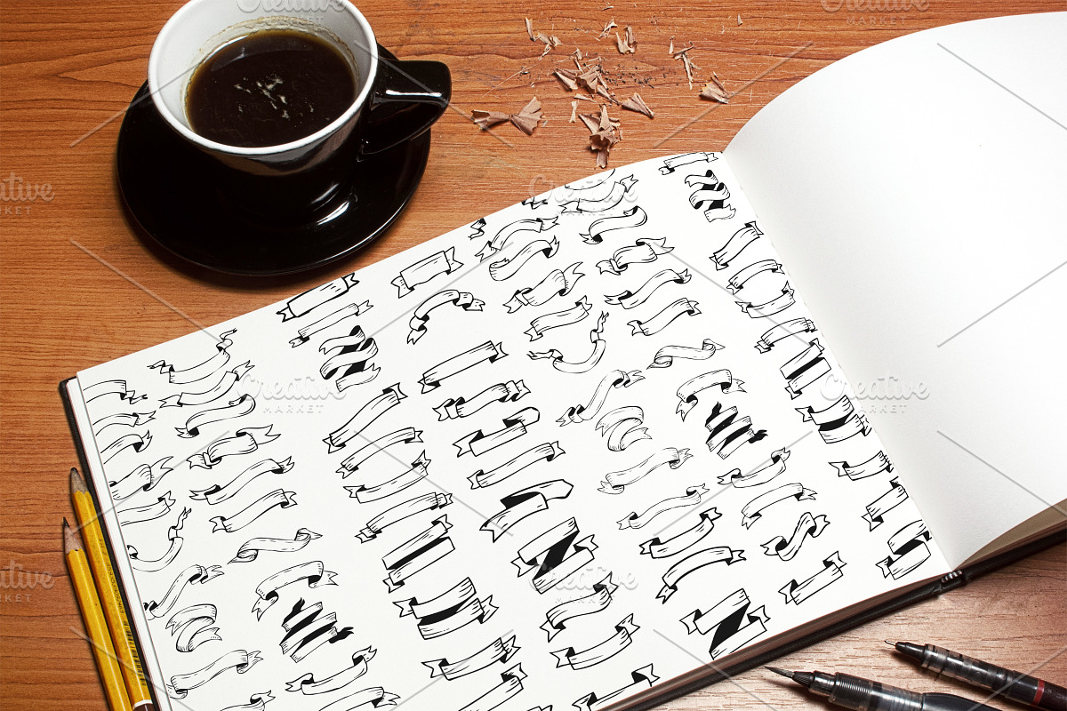 98 Handsketched Ribbons, an Illustration by Layerform Design Co. (Photo 2 of 4)
