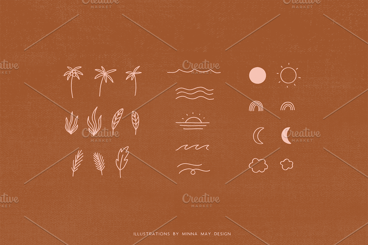 Summer Beach Illustrations, a Texture Illustration by Minna May Design (Photo 5 of 6)