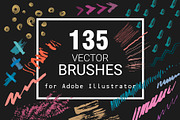135 Vector Brushes for Illustrator, a Brush Add-On by Struvictory.art (Thumbnail 1 of 7)