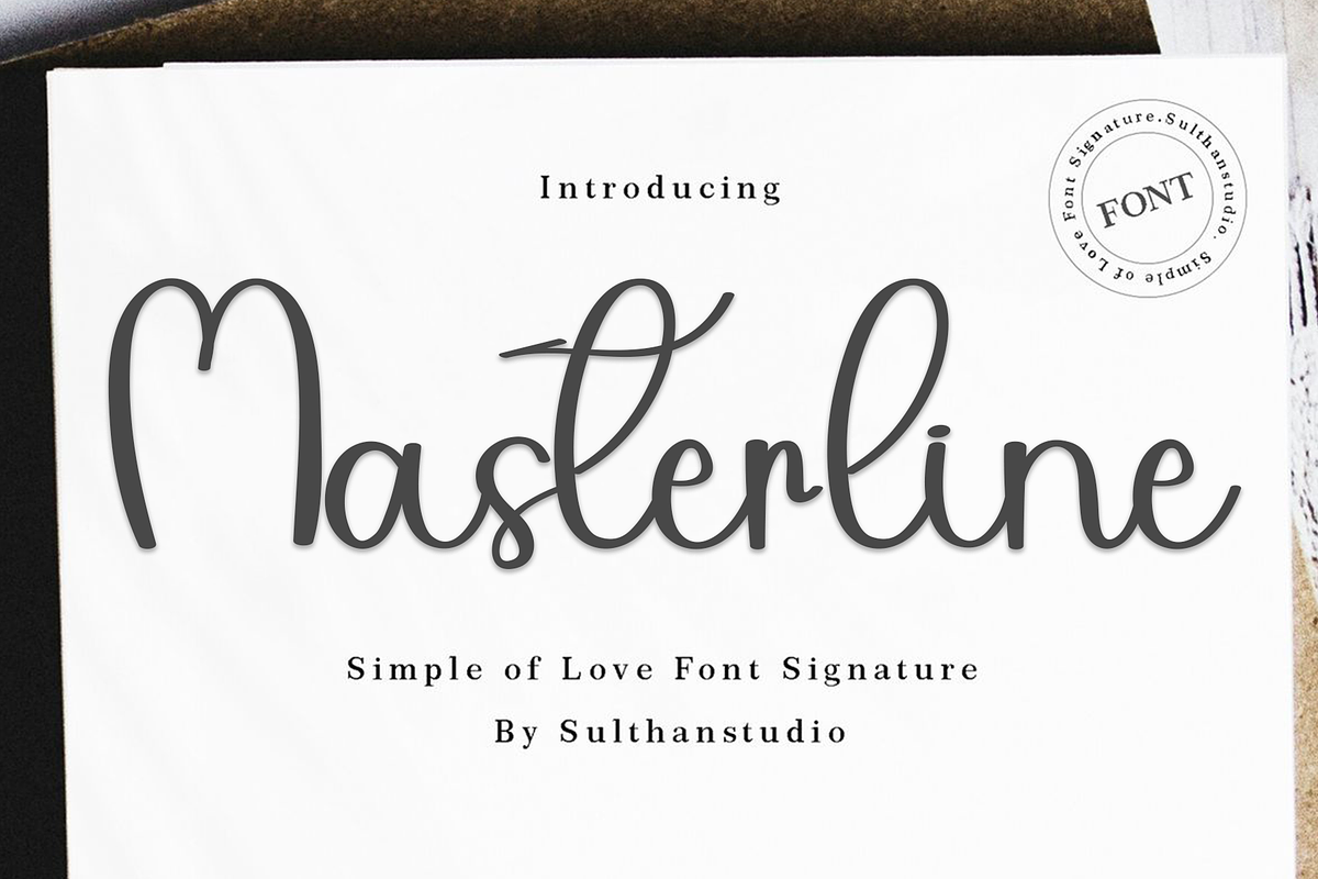 Masterline, a Handwritten Font by InermediaSTUDIO (Photo 1 of 8)