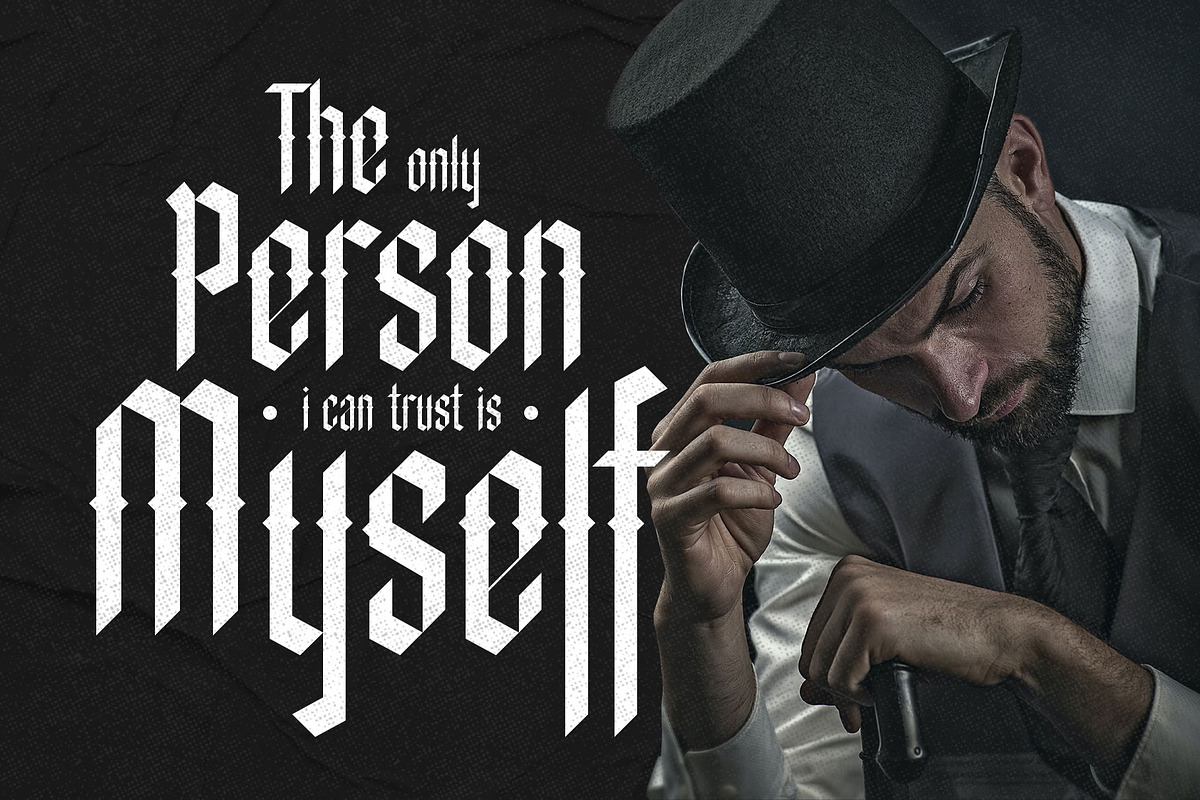 Something Damage - Blackletter, a Blackletter Font by Novitype (Photo 4 of 10)