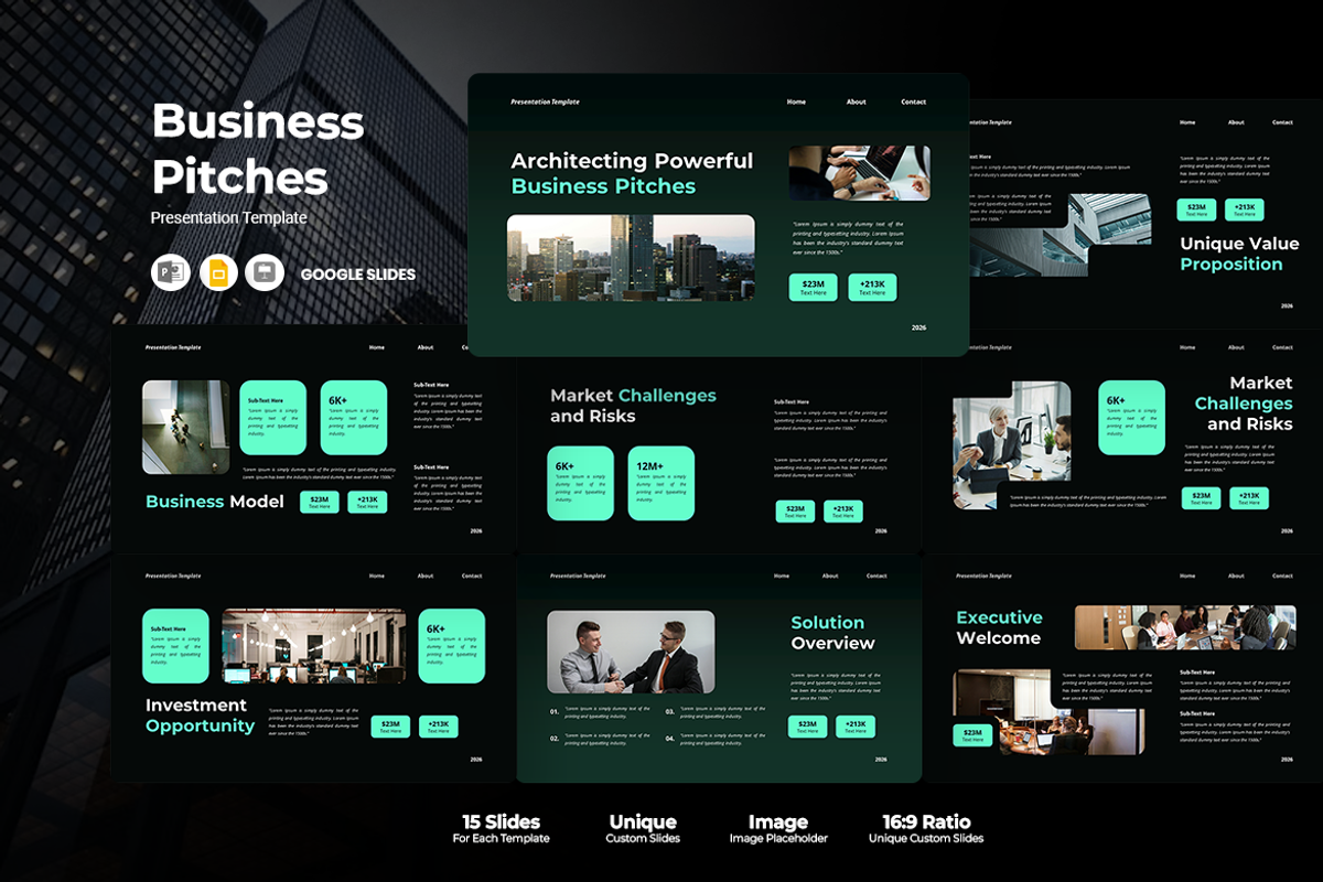 Business Pitches - Google Slides, a Presentation Template by Iqsiart Studio (Photo 1 of 3)